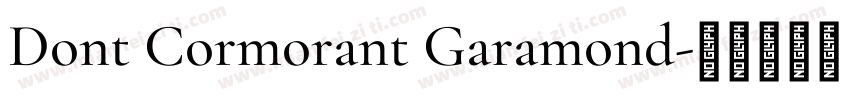 Dont Cormorant Garamond字体转换